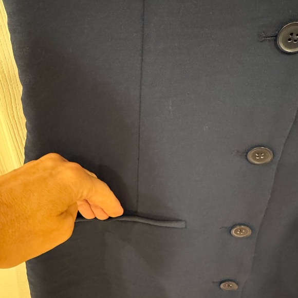 Women’s size medium Abercrombie & Fitch navy blue Mara mini vest dress - Picture 6 of 12